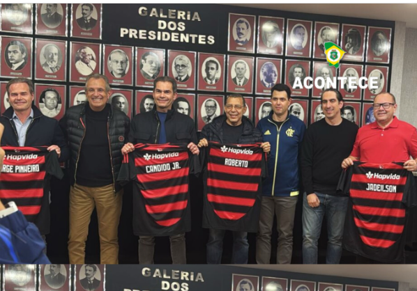 Itaitinga ganha projeção nacional: empresário Jajá presente na assinatura do patrocínio da Hapvida com o Flamengo
